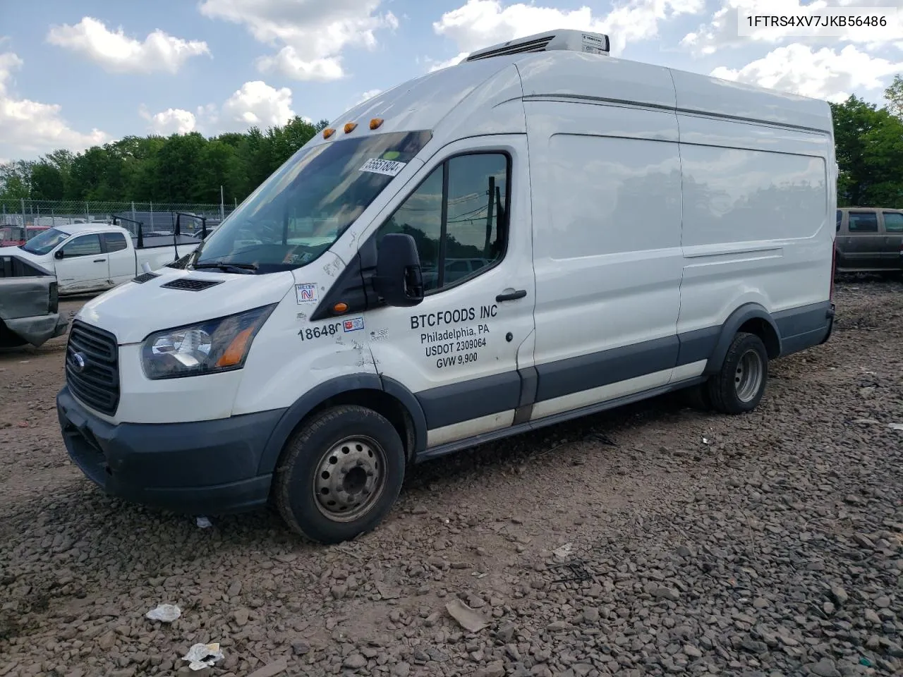 2018 Ford Transit T-350 Hd VIN: 1FTRS4XV7JKB56486 Lot: 55651804