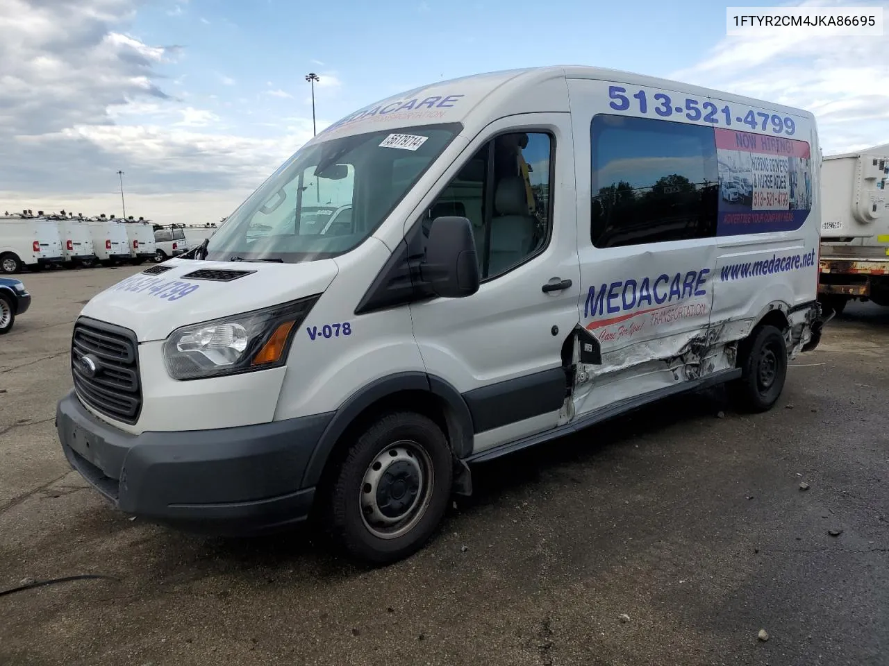 2018 Ford Transit T-250 VIN: 1FTYR2CM4JKA86695 Lot: 56179714