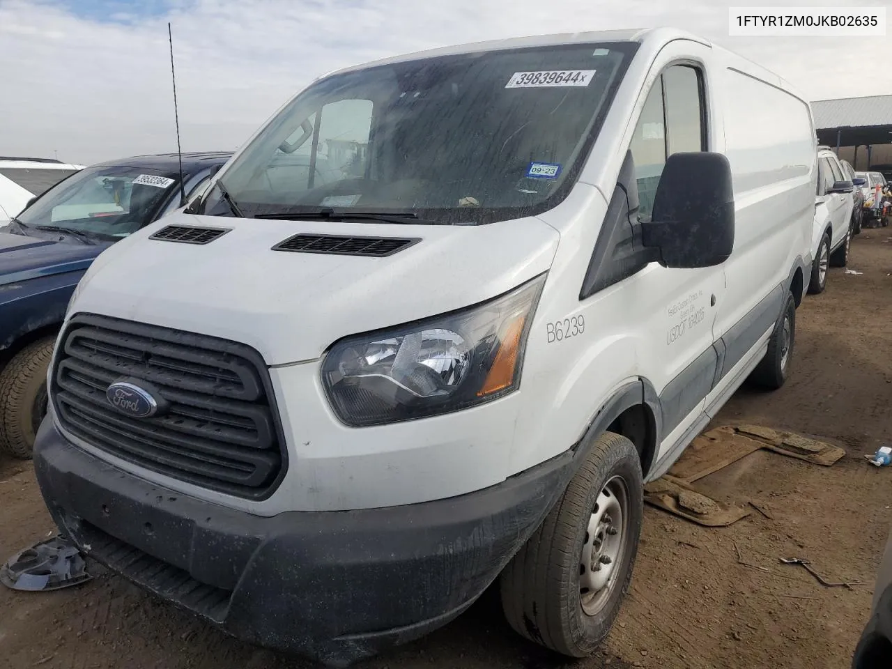 2018 Ford Transit T-250 VIN: 1FTYR1ZM0JKB02635 Lot: 62146854