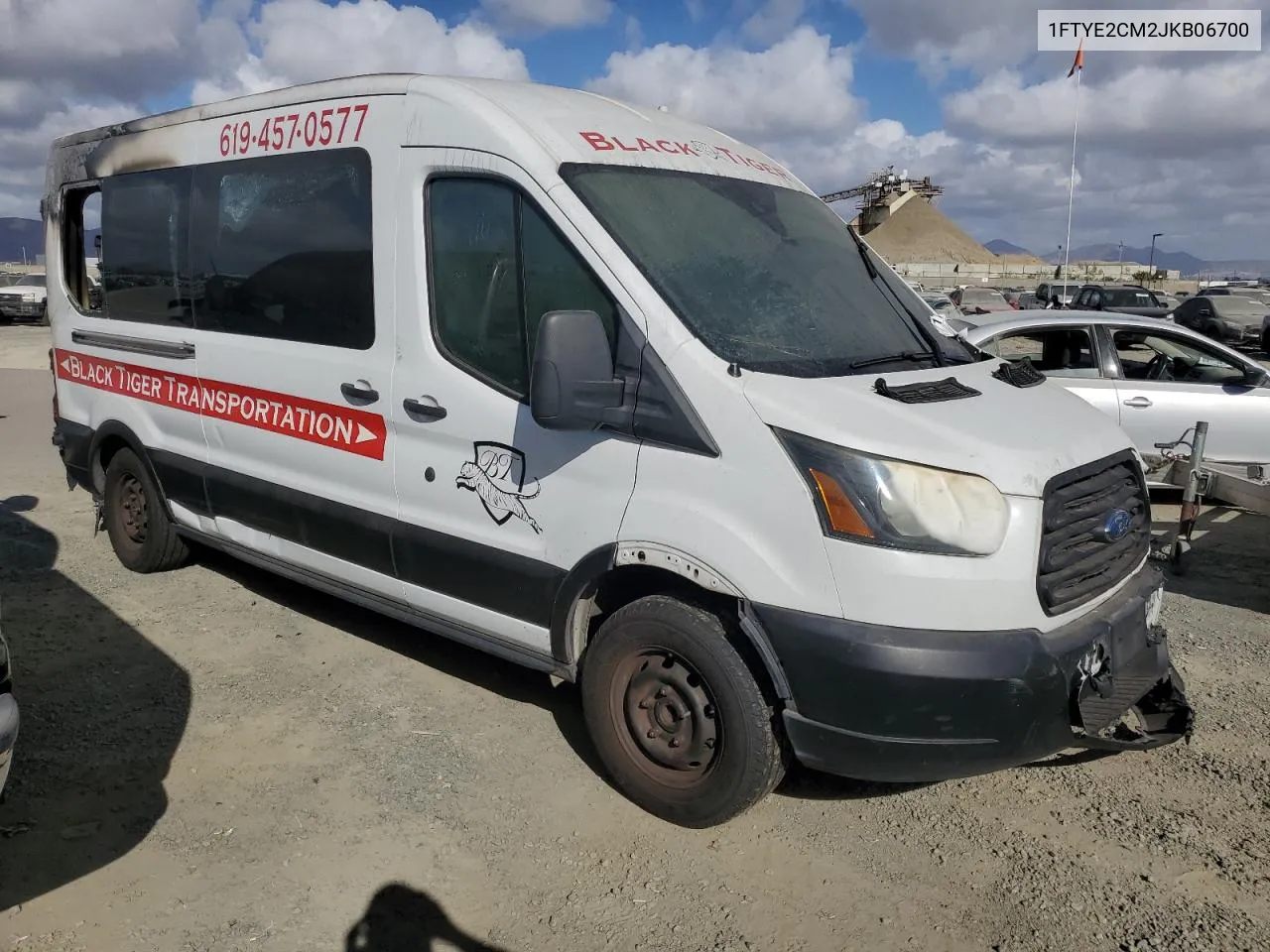 2018 Ford Transit T-150 VIN: 1FTYE2CM2JKB06700 Lot: 71701454