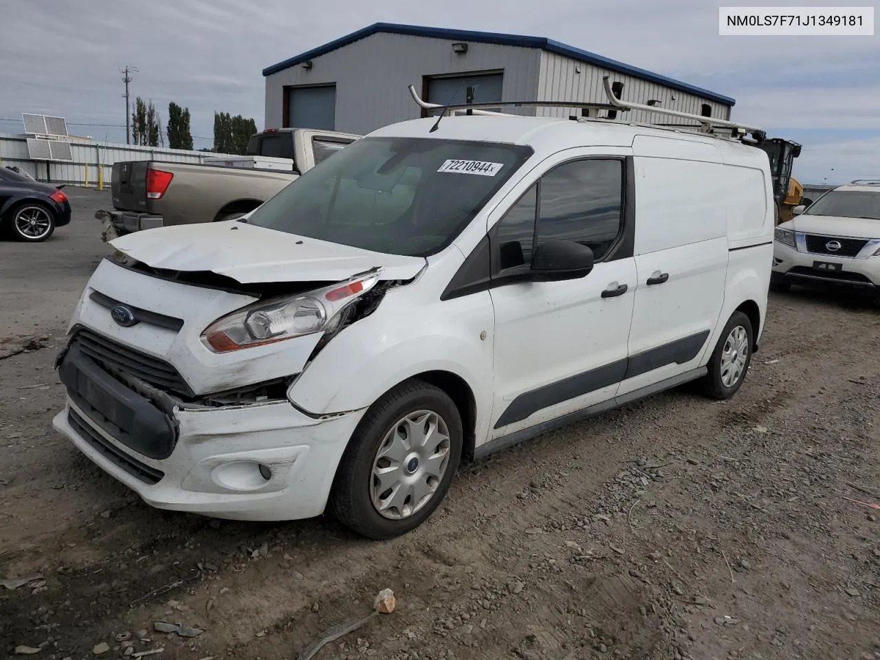 2018 Ford Transit Connect Xlt VIN: NM0LS7F71J1349181 Lot: 72210944