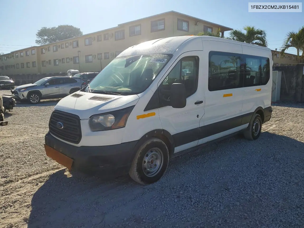 1FBZX2CM2JKB15481 2018 Ford Transit T-350