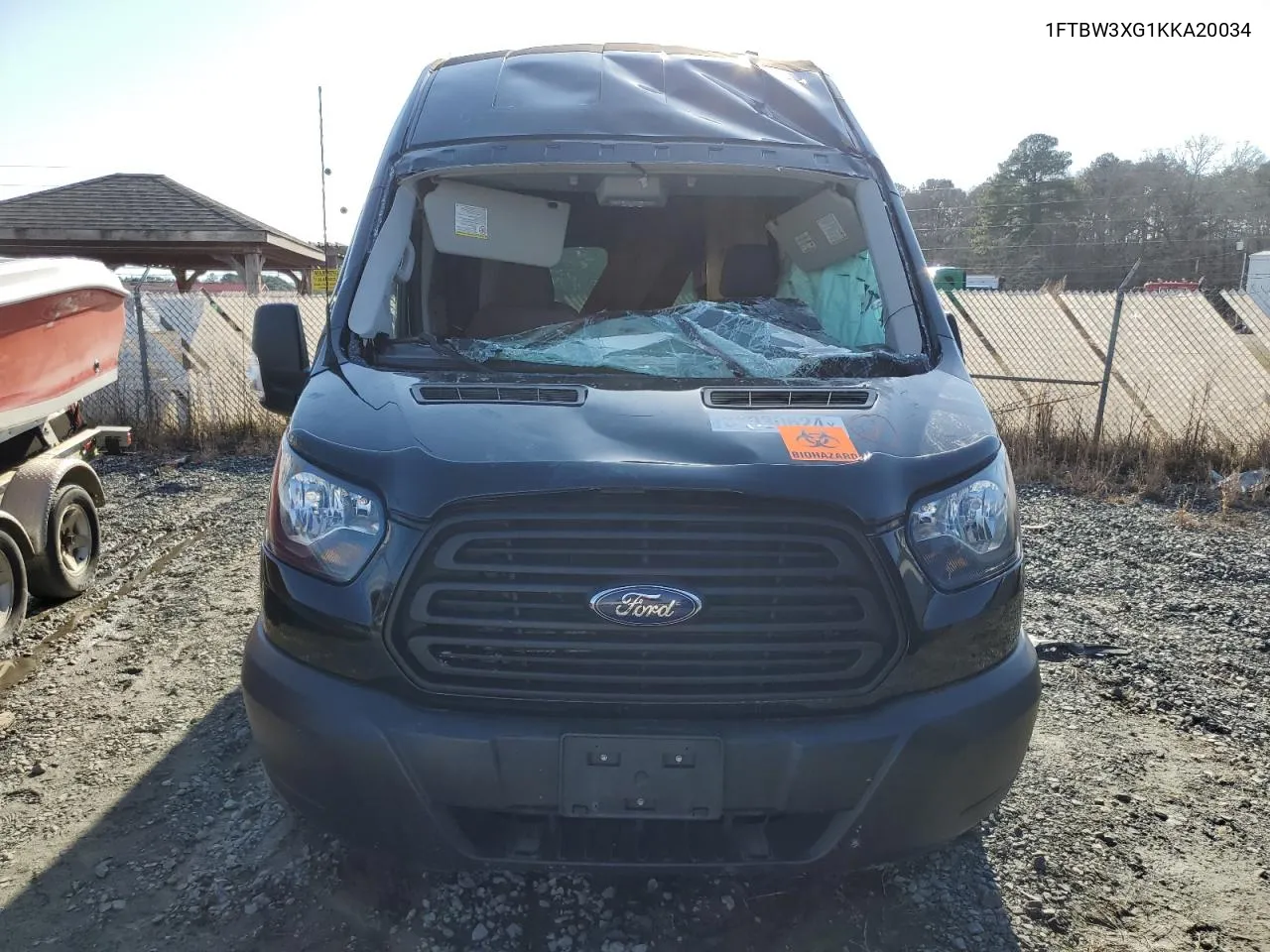 2019 Ford Transit T-350 VIN: 1FTBW3XG1KKA20034 Lot: 38930624