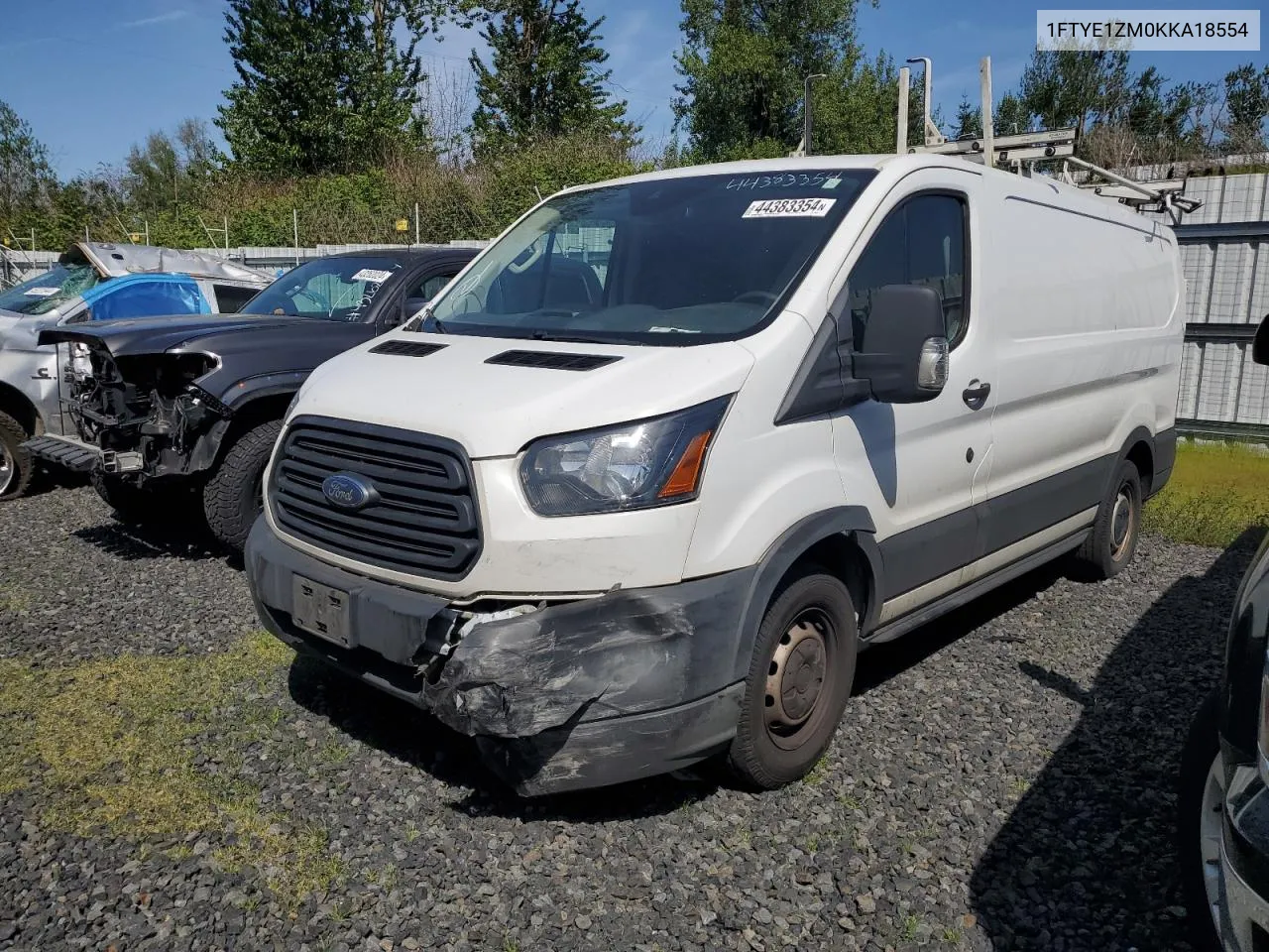 2019 Ford Transit T-150 VIN: 1FTYE1ZM0KKA18554 Lot: 44383354