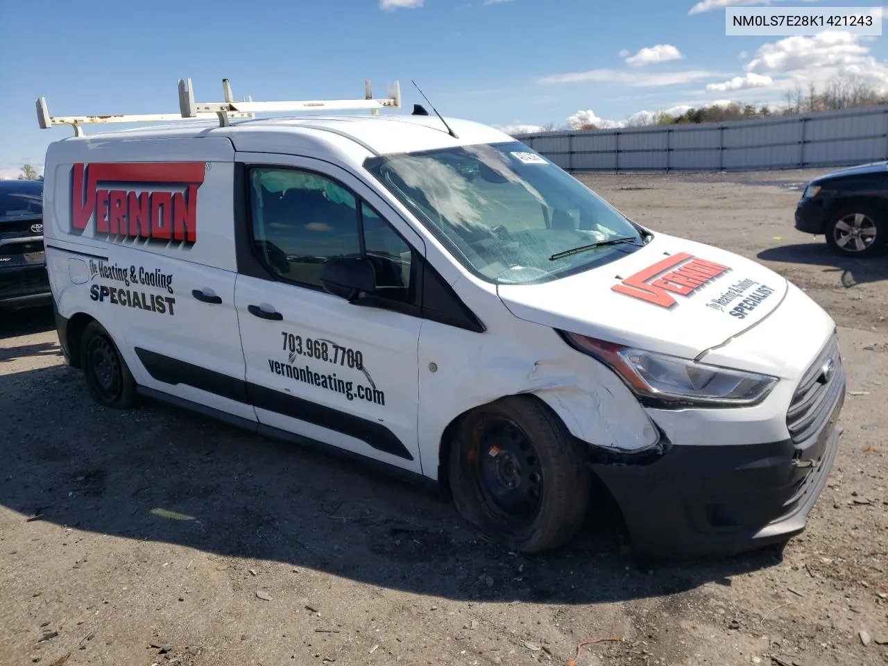 2019 Ford Transit Connect Xl VIN: NM0LS7E28K1421243 Lot: 49742384