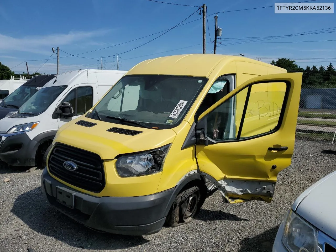 2019 Ford Transit T-250 VIN: 1FTYR2CM5KKA52136 Lot: 51643204