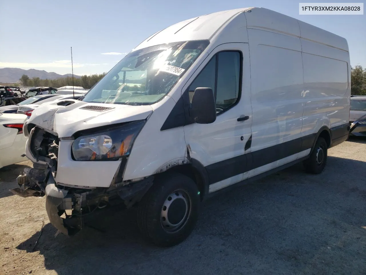 2019 Ford Transit T-250 VIN: 1FTYR3XM2KKA08028 Lot: 55007954