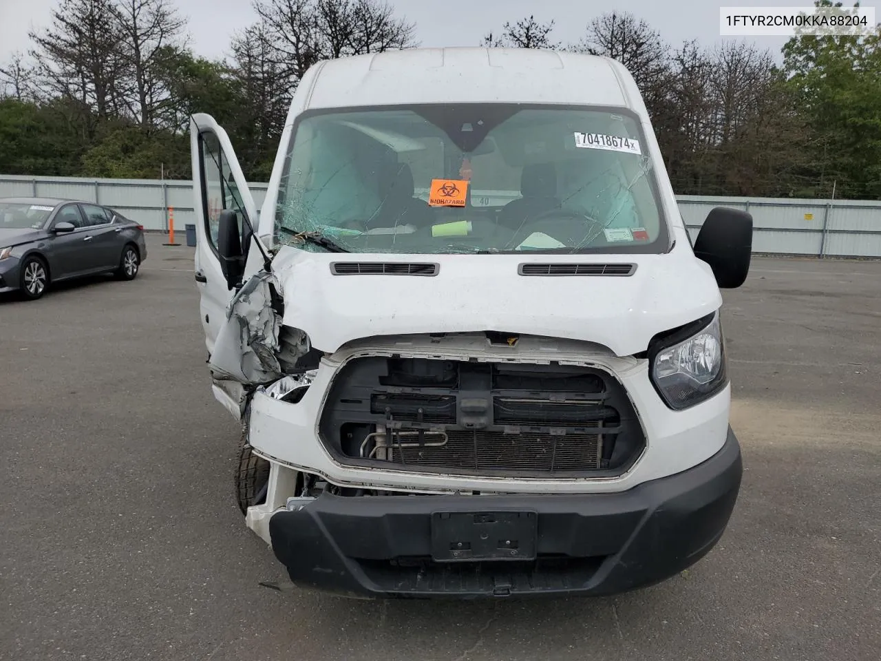 2019 Ford Transit T-250 VIN: 1FTYR2CM0KKA88204 Lot: 70418674