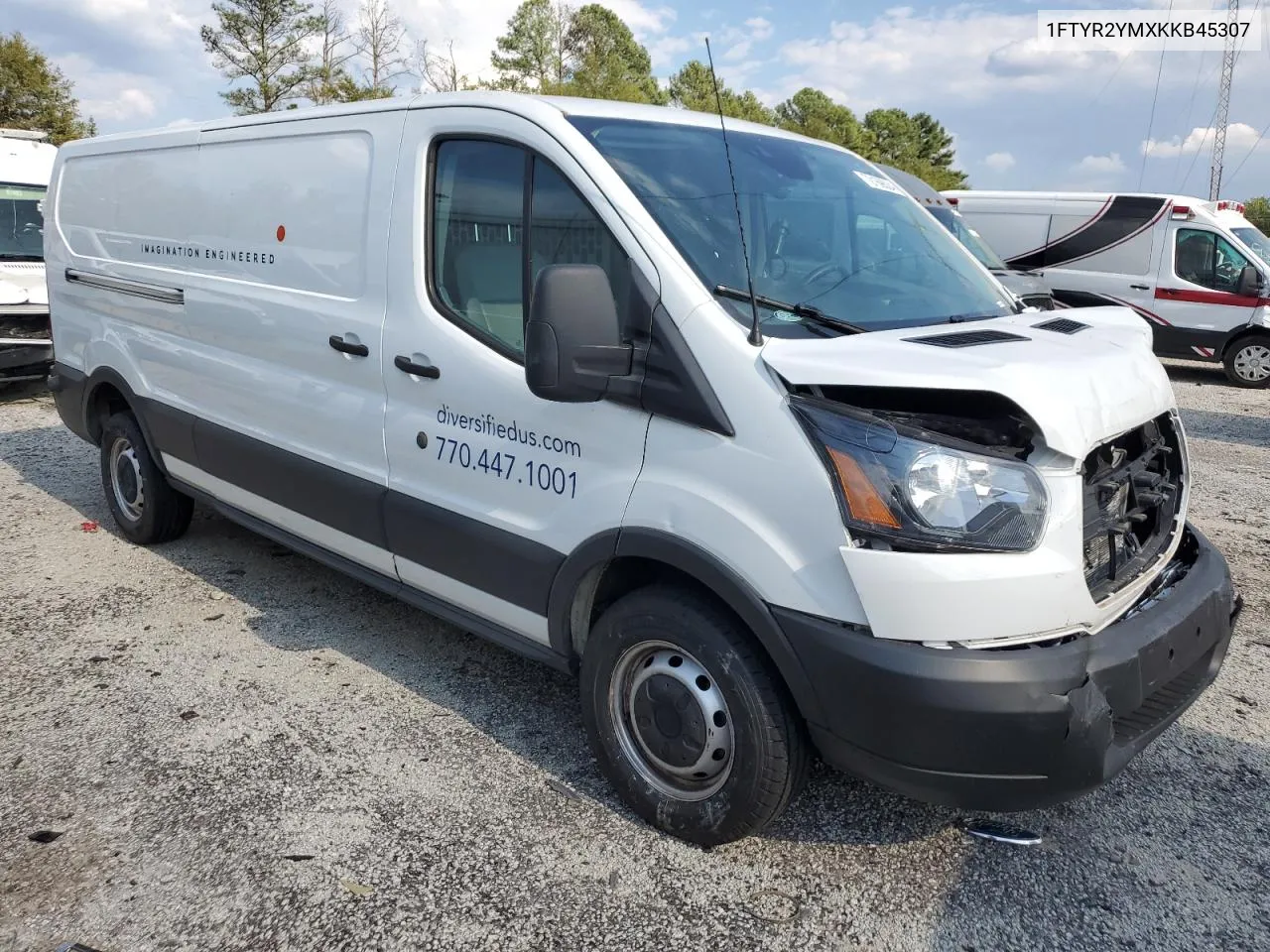 2019 Ford Transit T-250 VIN: 1FTYR2YMXKKB45307 Lot: 72169024