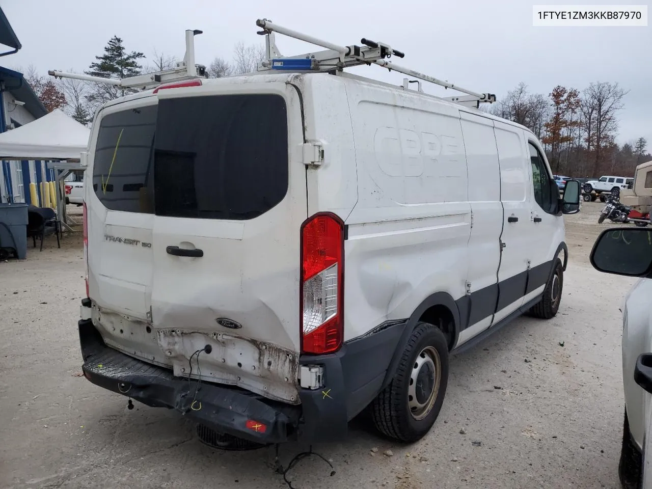 2019 Ford Transit T-150 VIN: 1FTYE1ZM3KKB87970 Lot: 74871863