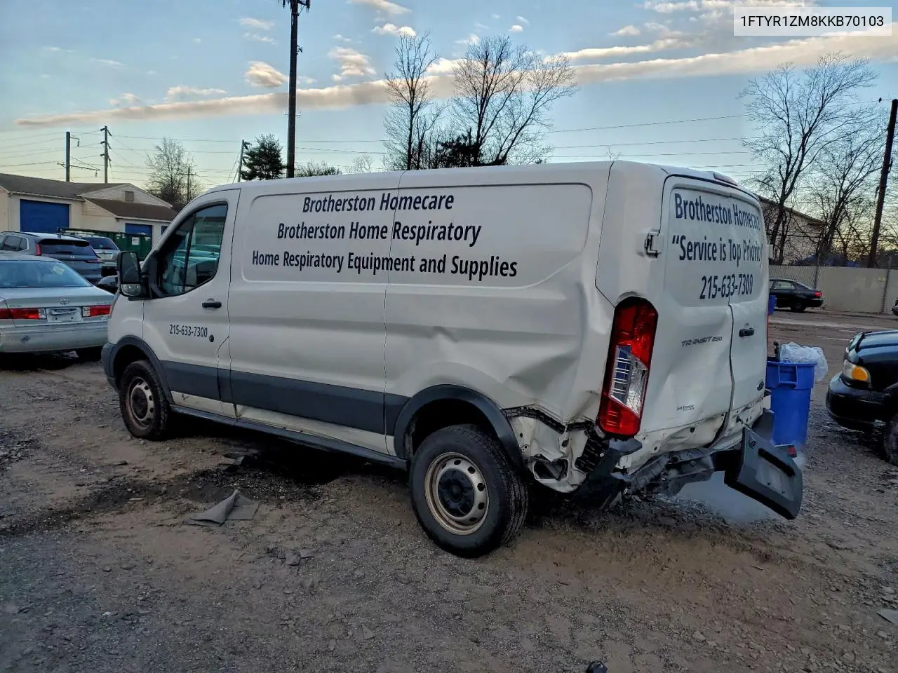 1FTYR1ZM8KKB70103 2019 Ford Transit T-250
