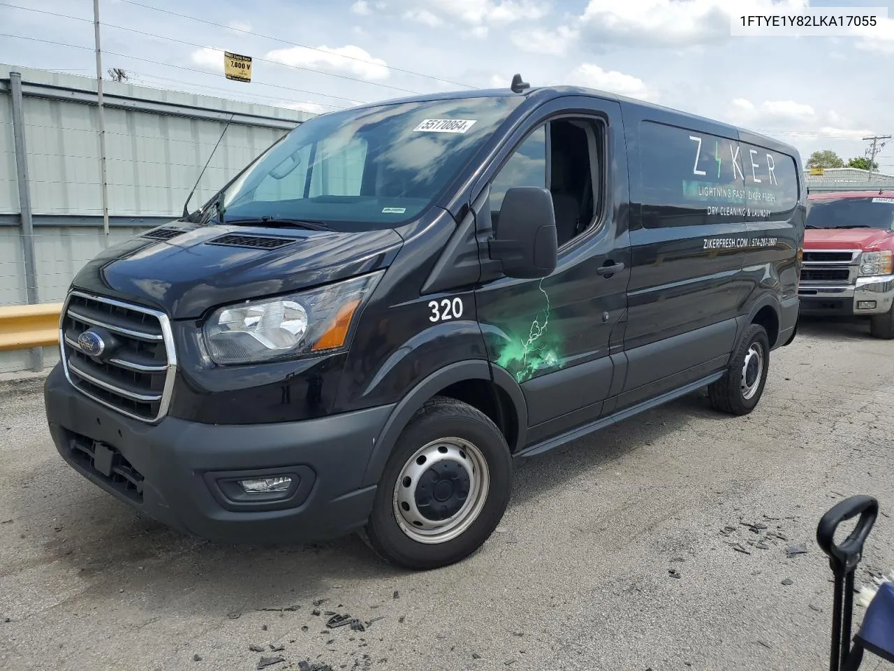 2020 Ford Transit T-150 VIN: 1FTYE1Y82LKA17055 Lot: 55170864