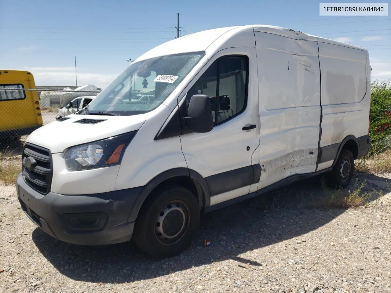 2020 Ford Transit T-250 VIN: 1FTBR1C89LKA04840 Lot: 58909794