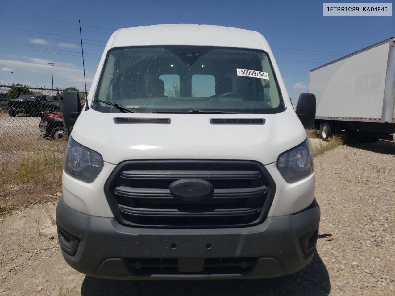 2020 Ford Transit T-250 VIN: 1FTBR1C89LKA04840 Lot: 58909794