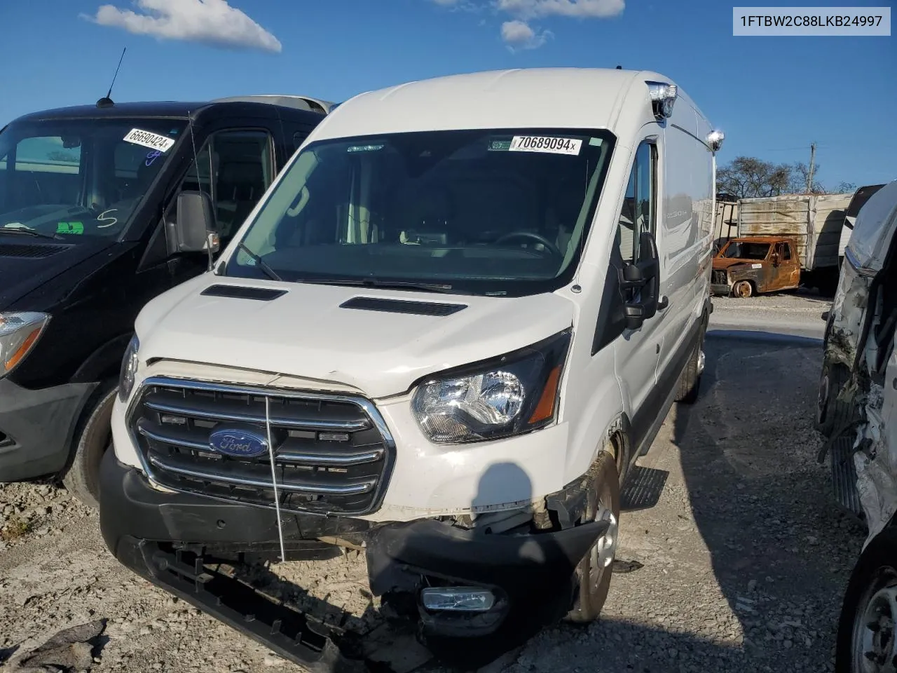 2020 Ford Transit T-350 VIN: 1FTBW2C88LKB24997 Lot: 70689094