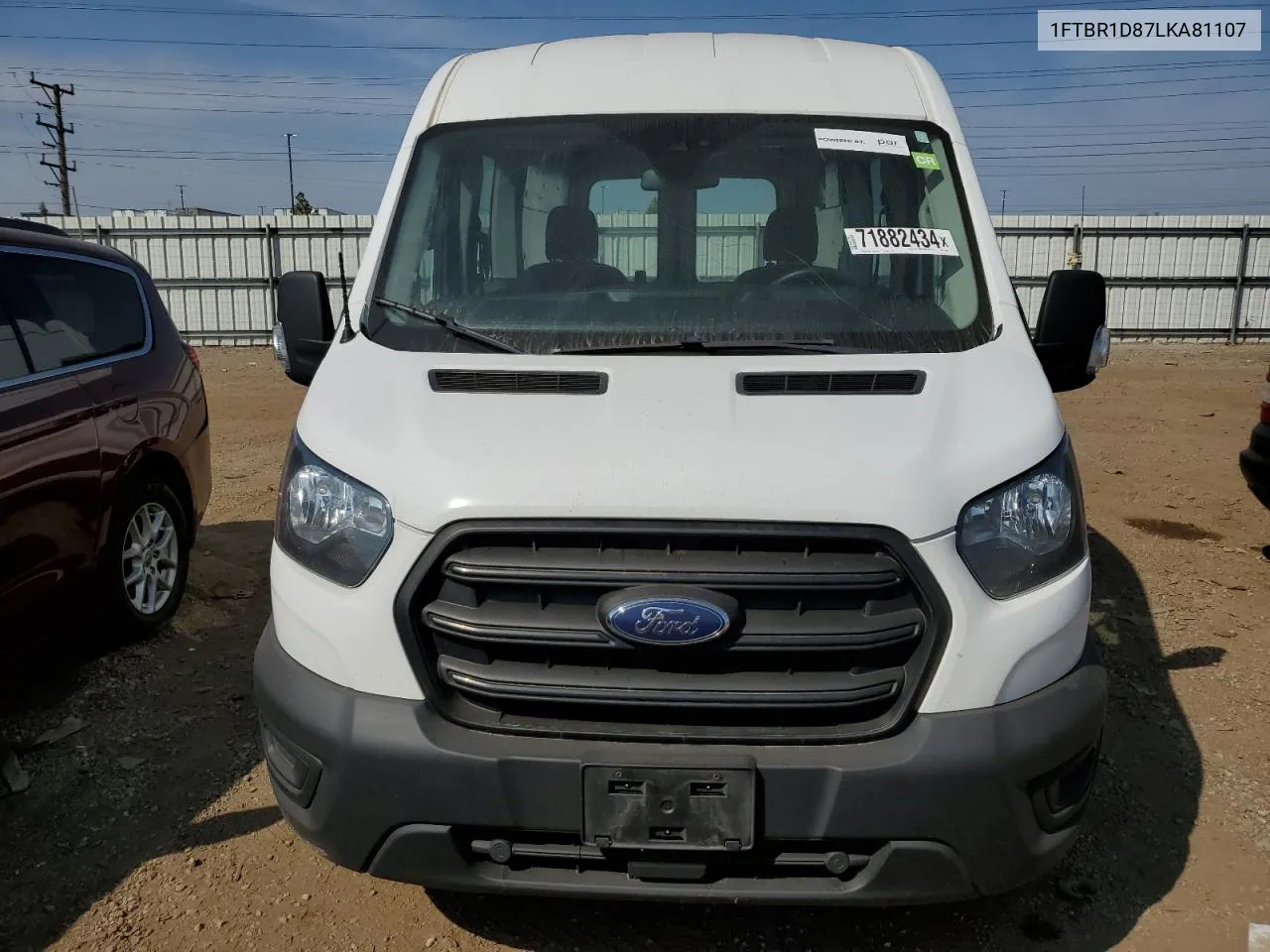 2020 Ford Transit T-250 VIN: 1FTBR1D87LKA81107 Lot: 71882434