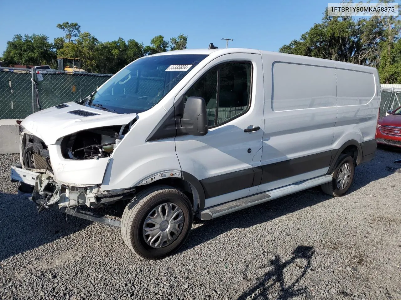 2021 Ford Transit T-250 VIN: 1FTBR1Y80MKA58375 Lot: 55335854