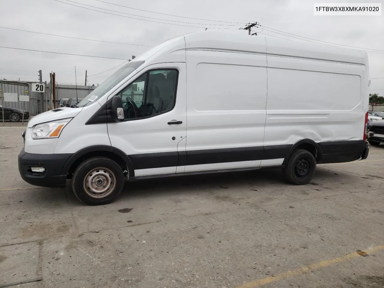 2021 Ford Transit T-350 VIN: 1FTBW3X8XMKA91020 Lot: 55538554