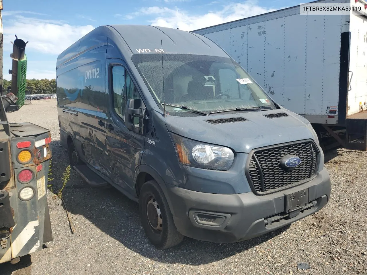 2021 Ford Transit T-250 VIN: 1FTBR3X82MKA59119 Lot: 71095614