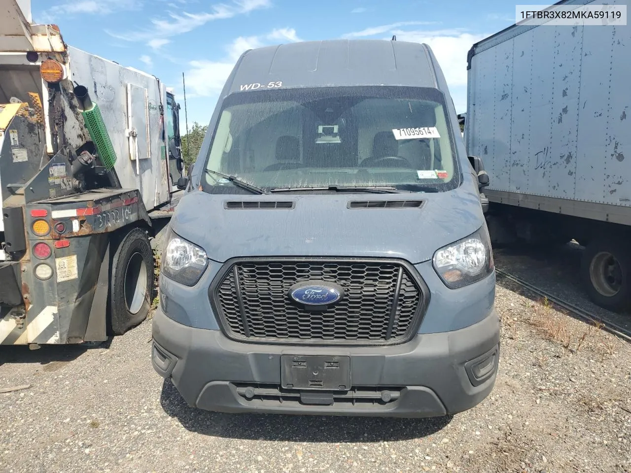 2021 Ford Transit T-250 VIN: 1FTBR3X82MKA59119 Lot: 71095614