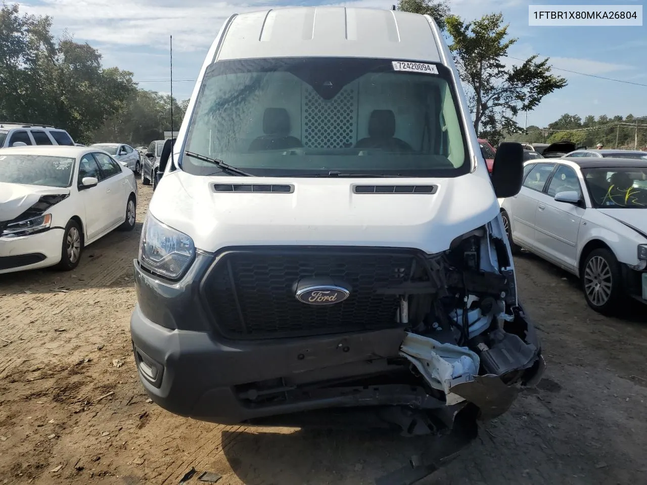 2021 Ford Transit T-250 VIN: 1FTBR1X80MKA26804 Lot: 72420094