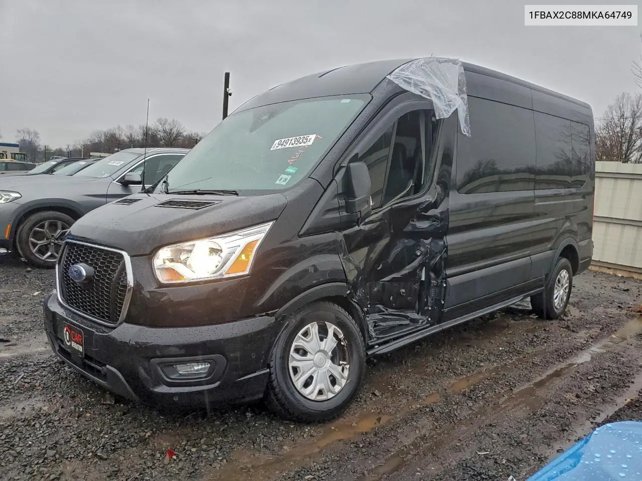1FBAX2C88MKA64749 2021 Ford Transit T-350