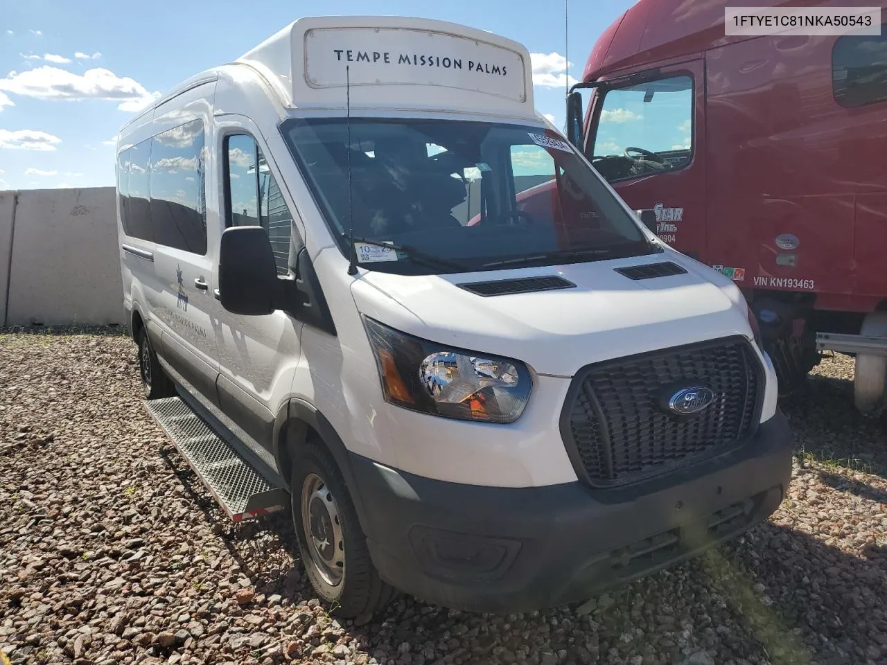 2022 Ford Transit T-150 VIN: 1FTYE1C81NKA50543 Lot: 45529434