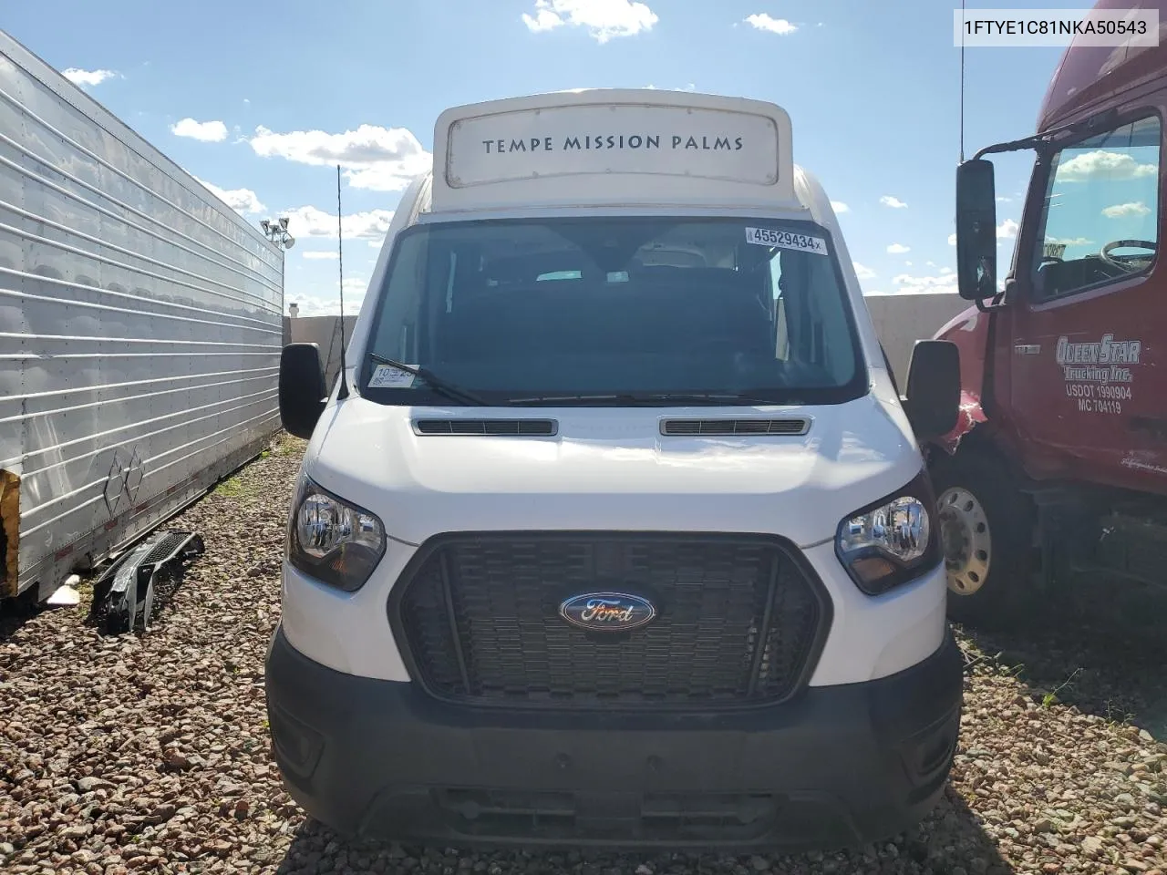 2022 Ford Transit T-150 VIN: 1FTYE1C81NKA50543 Lot: 45529434