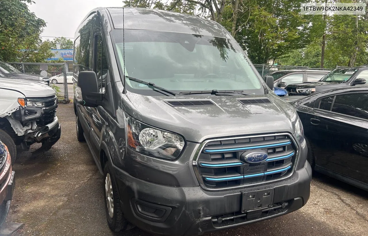 2022 Ford Transit T-350 VIN: 1FTBW9CK2NKA42349 Lot: 57074444