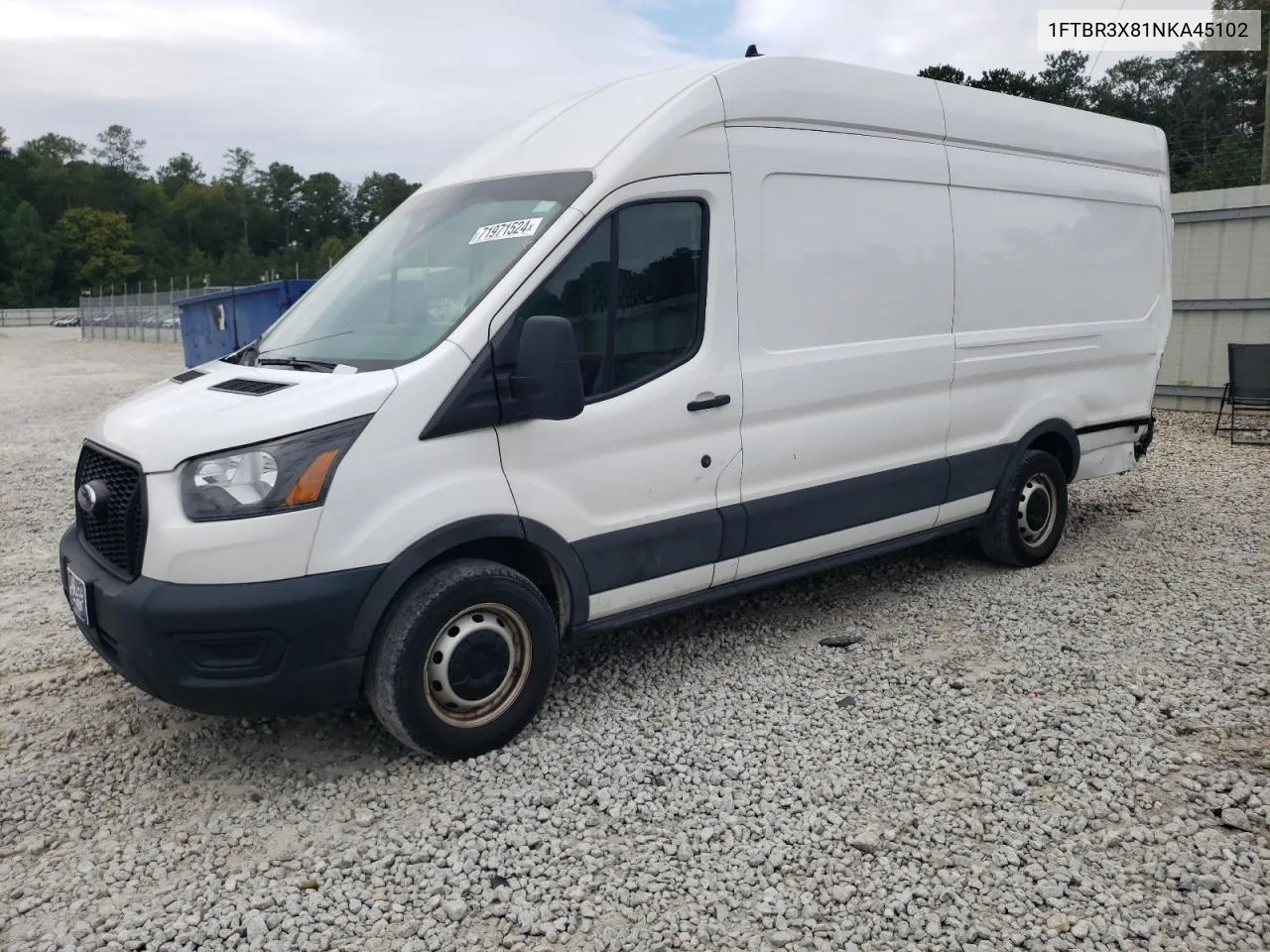 2022 Ford Transit T-250 VIN: 1FTBR3X81NKA45102 Lot: 71971524