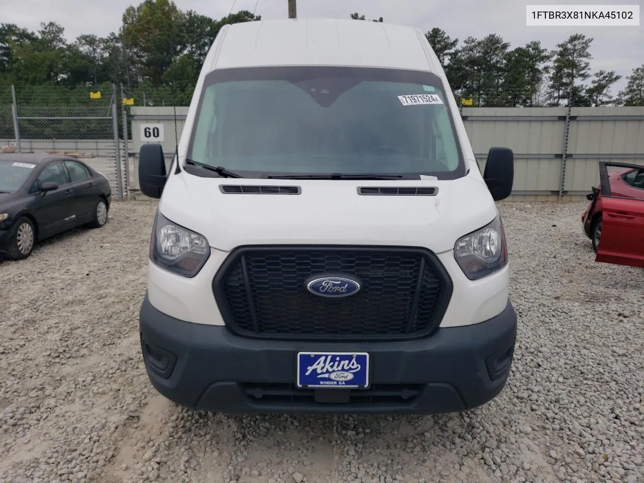 2022 Ford Transit T-250 VIN: 1FTBR3X81NKA45102 Lot: 71971524