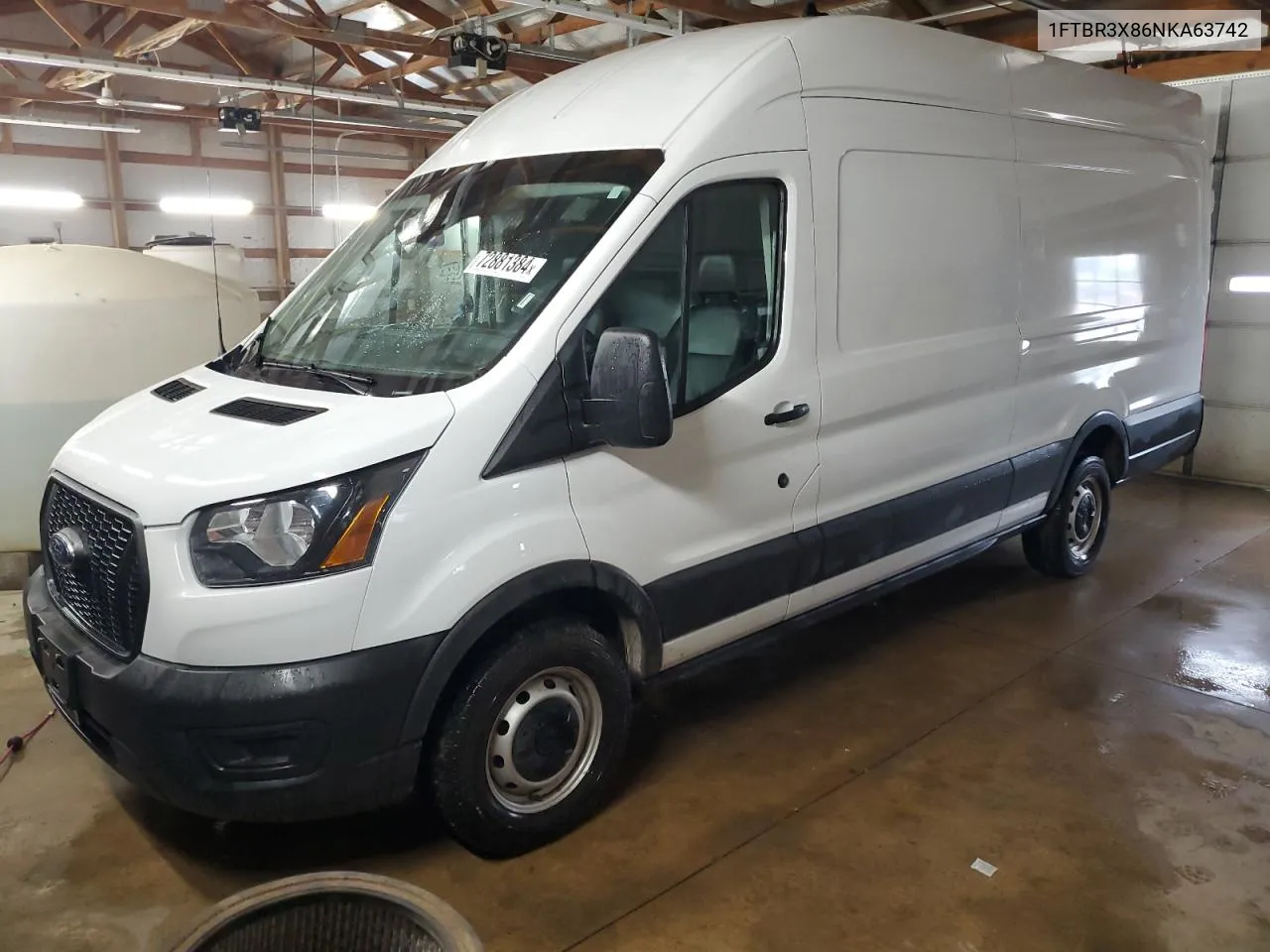 2022 Ford Transit T-250 VIN: 1FTBR3X86NKA63742 Lot: 72881384