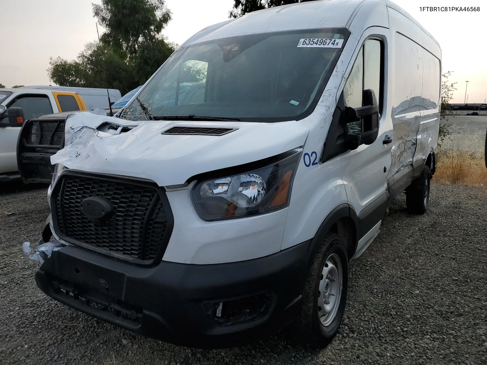 2023 Ford Transit T-250 VIN: 1FTBR1C81PKA46568 Lot: 63549674