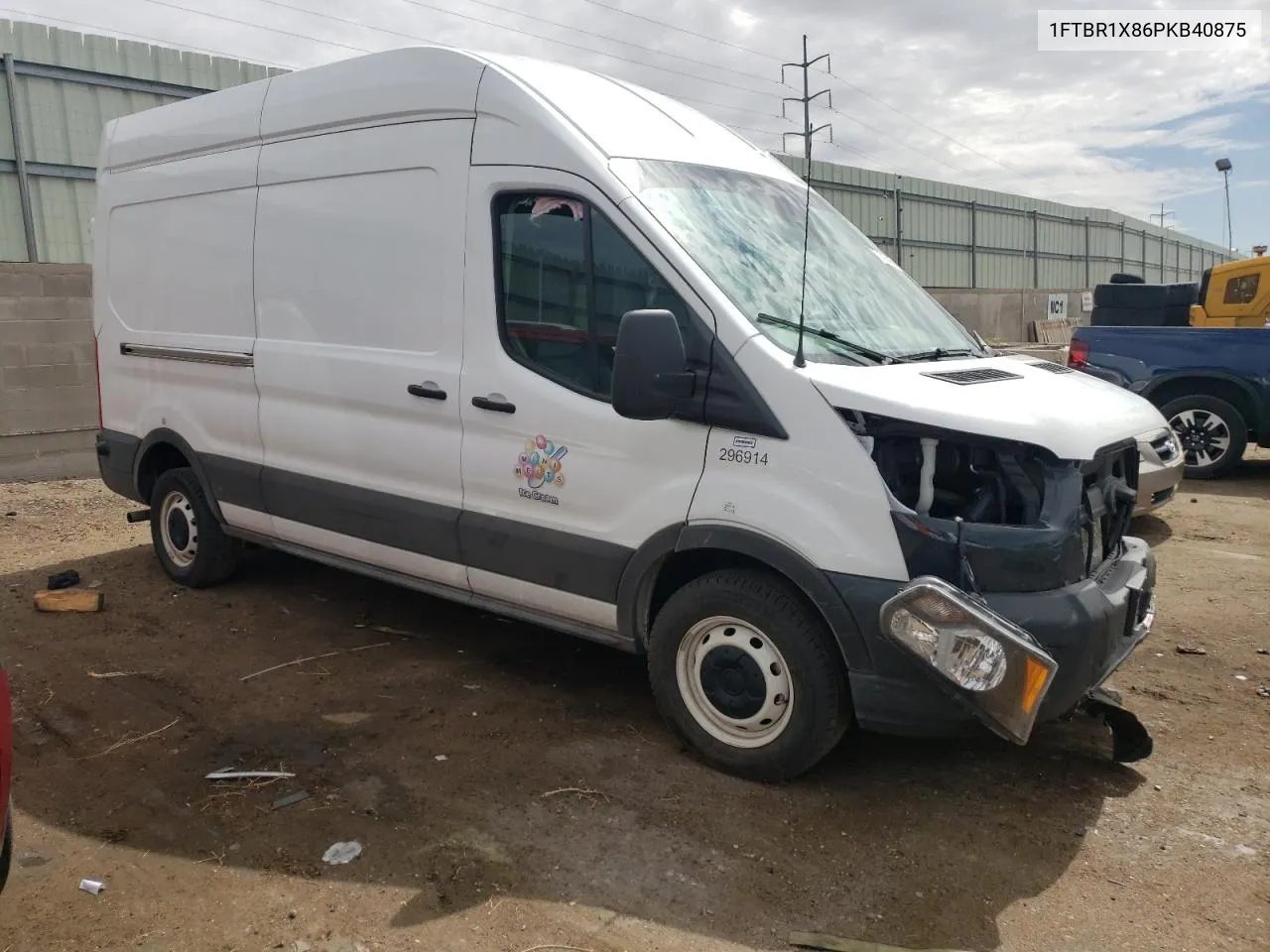 2023 Ford Transit T-250 VIN: 1FTBR1X86PKB40875 Lot: 71410434