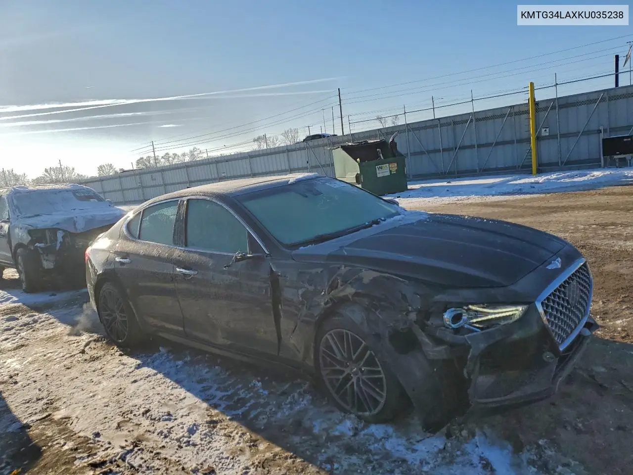 KMTG34LAXKU035238 2019 Genesis G70 Elite