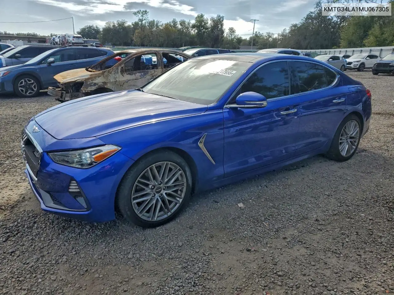 KMTG34LA1MU067305 2021 Genesis G70 Elite