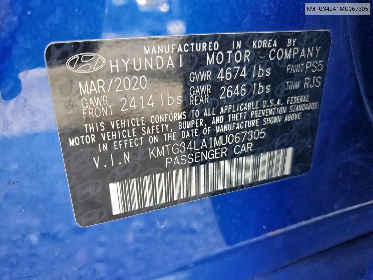 KMTG34LA1MU067305 2021 Genesis G70 Elite
