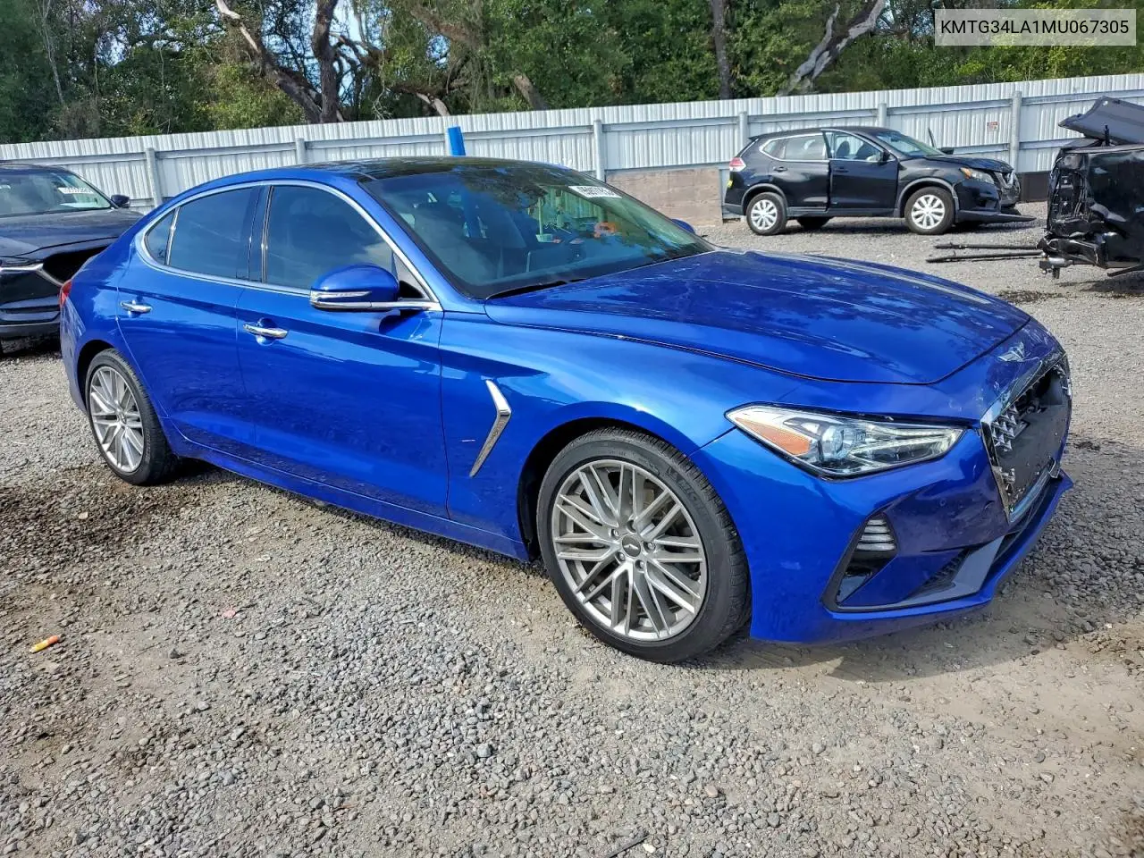 KMTG34LA1MU067305 2021 Genesis G70 Elite
