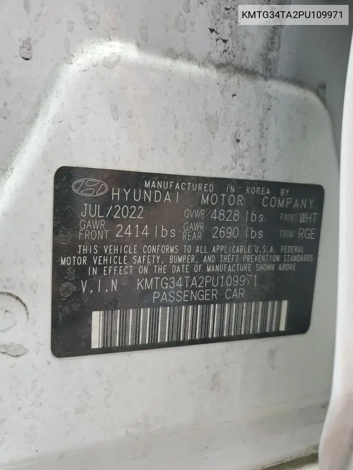 KMTG34TA2PU109971 2023 Genesis G70 Base