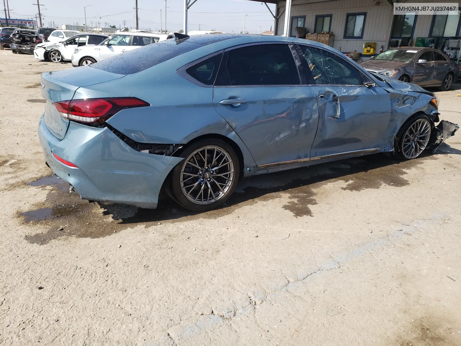 KMHGN4JB7JU237467 2018 Hyundai Genesis G80 Sport