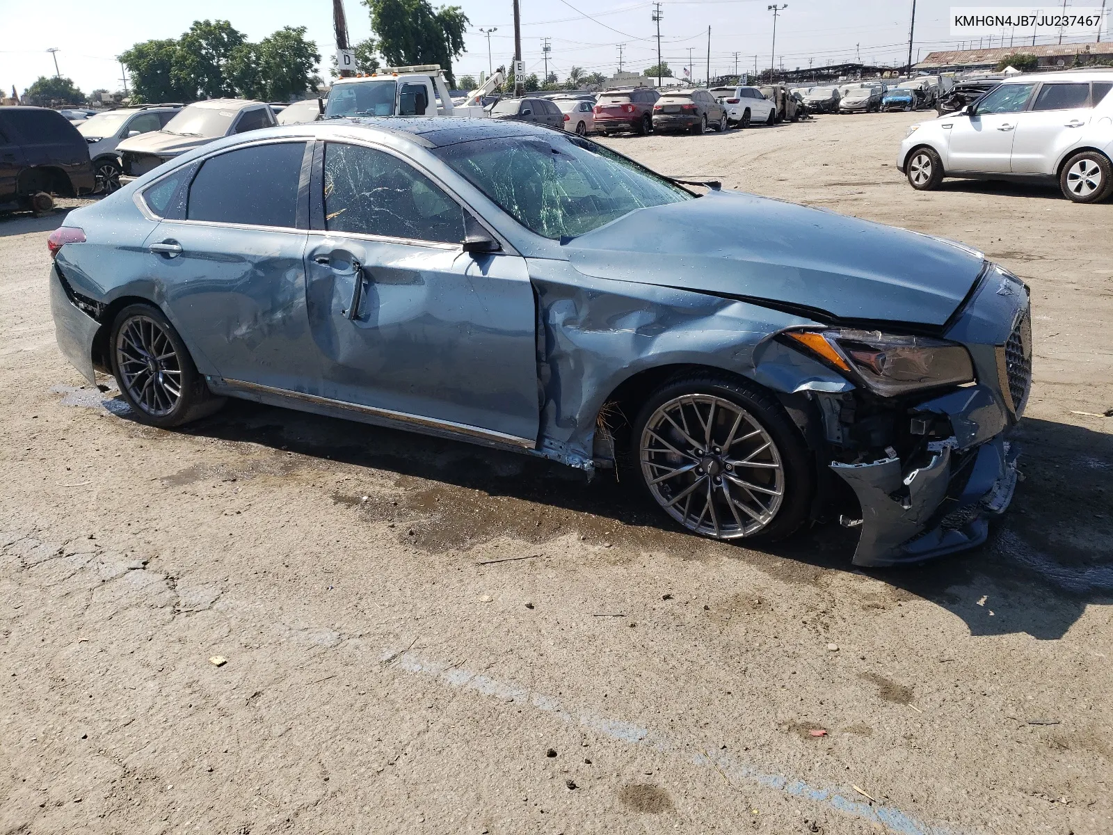 KMHGN4JB7JU237467 2018 Hyundai Genesis G80 Sport