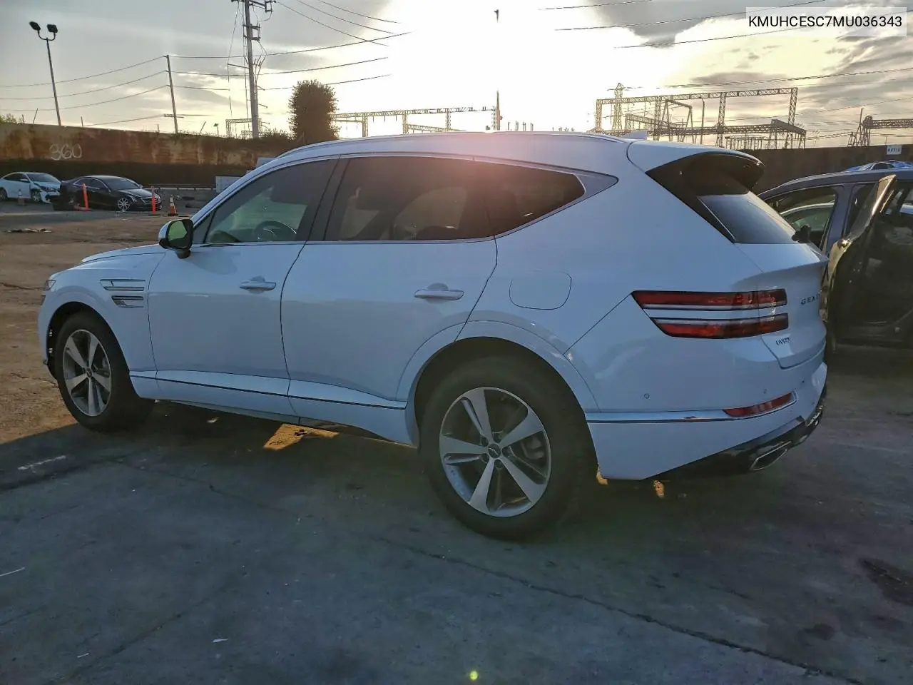 KMUHCESC7MU036343 2021 Genesis Gv80 Base