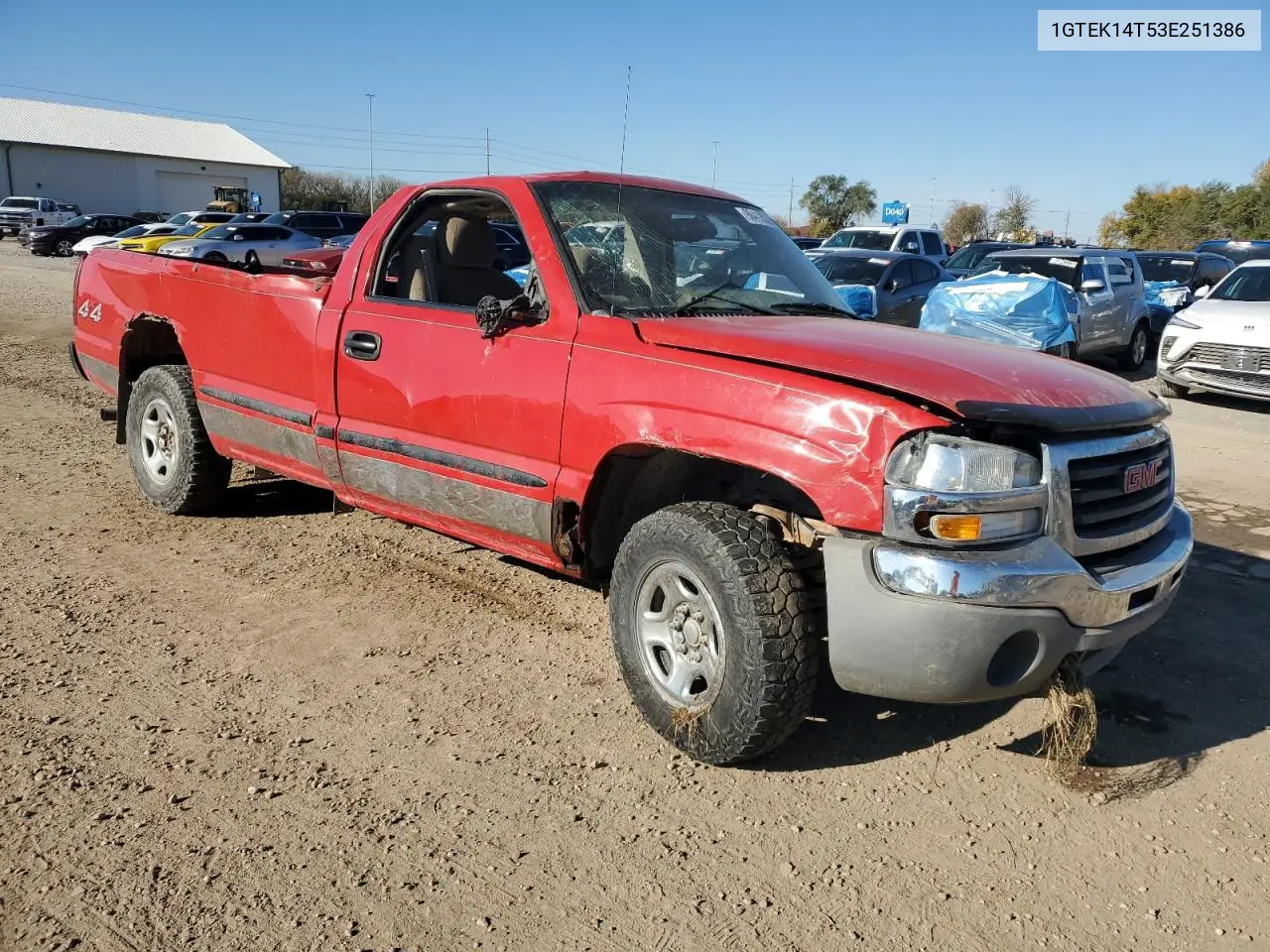 1GTEK14T53E251386 2003 GMC New Sierra K1500