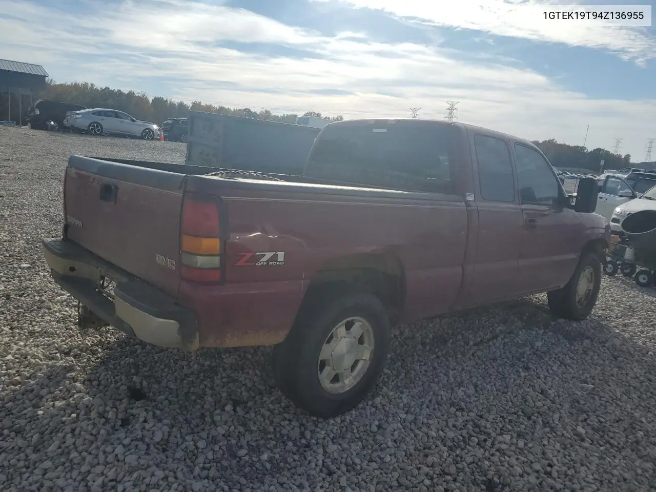 1GTEK19T94Z136955 2004 GMC New Sierra K1500