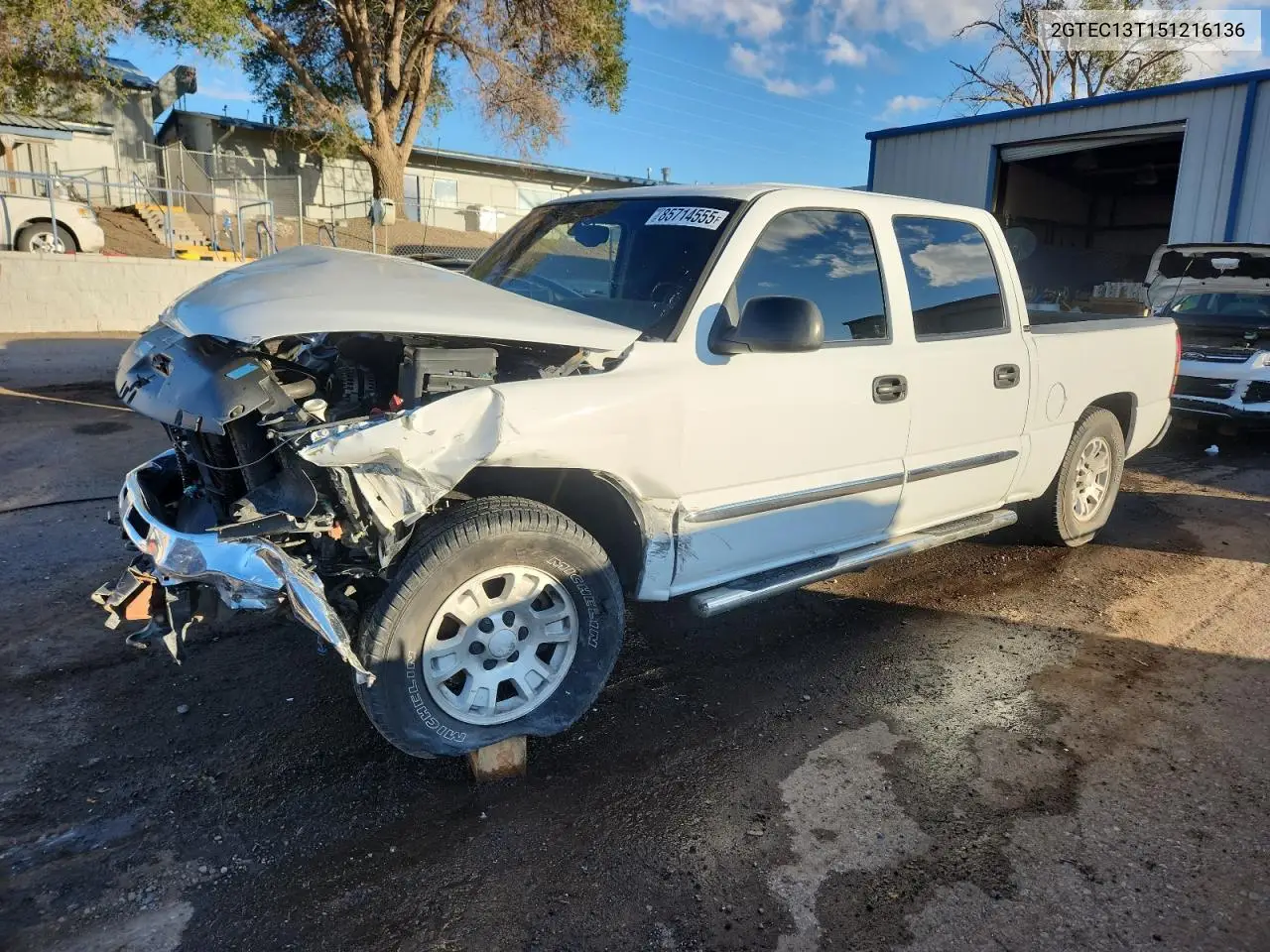 2GTEC13T151216136 2005 GMC New Sierra C1500
