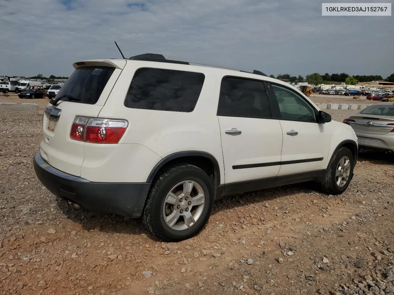 1GKLRKED3AJ152767 2010 GMC Acadia Sl