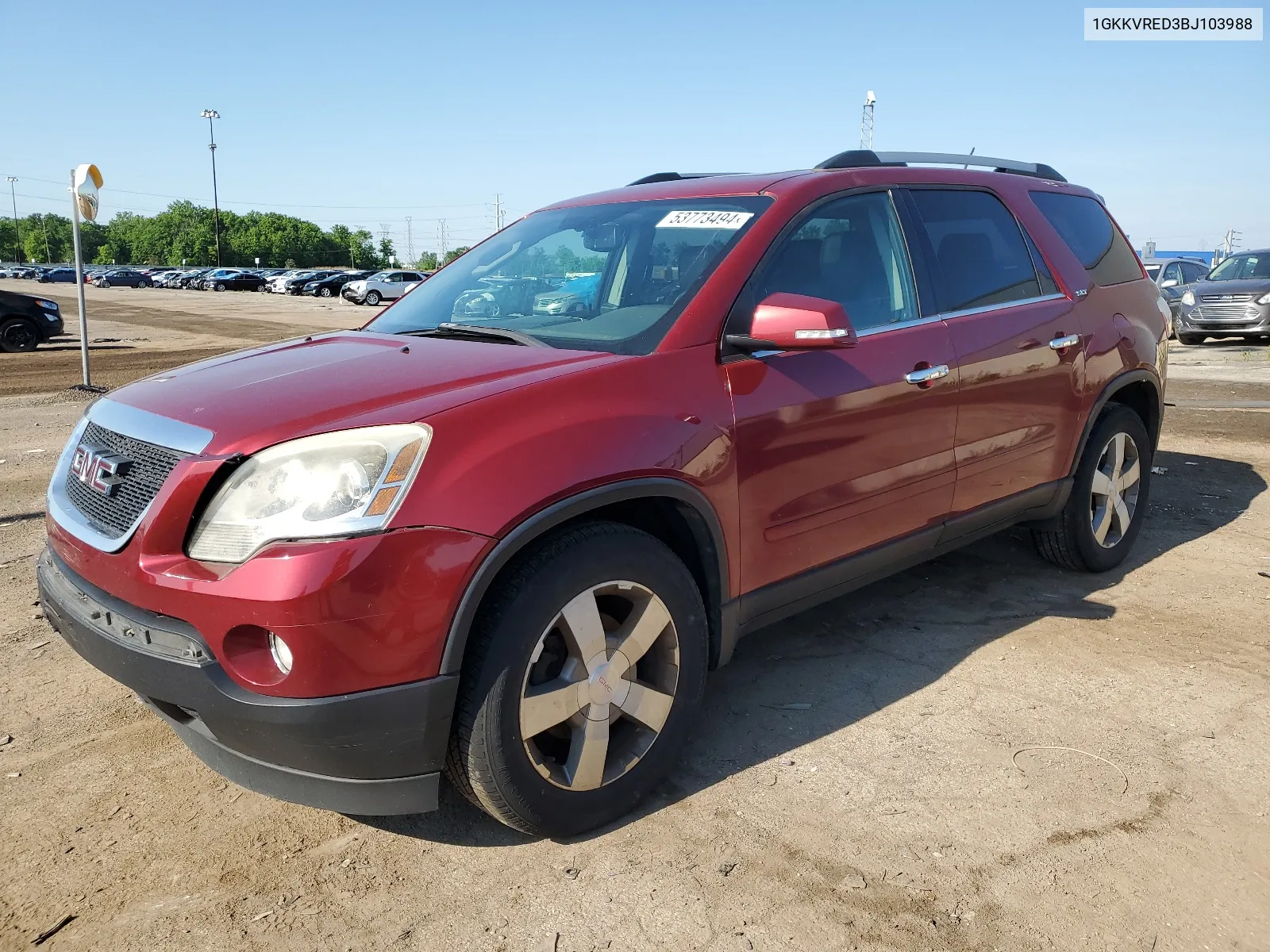 1GKKVRED3BJ103988 2011 GMC Acadia Slt-1