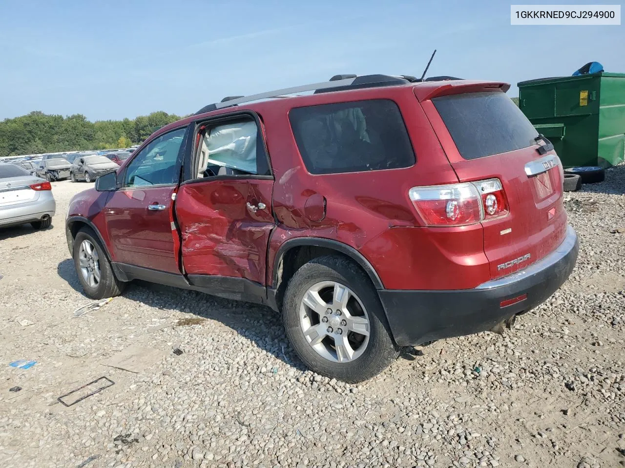 1GKKRNED9CJ294900 2012 GMC Acadia Sle