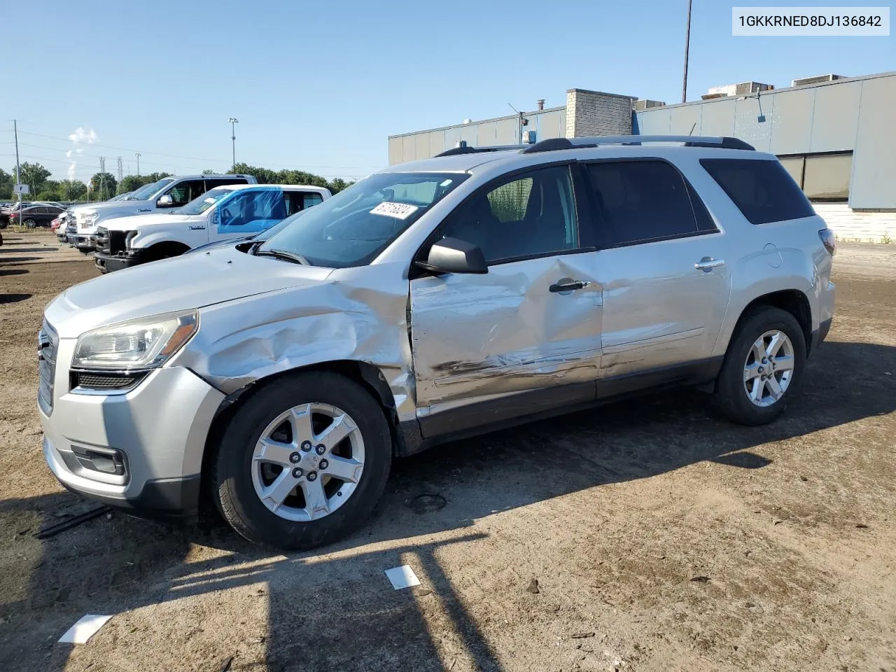 1GKKRNED8DJ136842 2013 GMC Acadia Sle