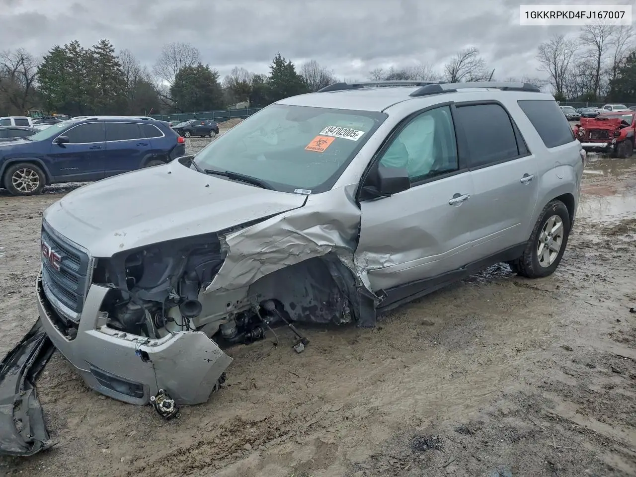 1GKKRPKD4FJ167007 2015 GMC Acadia Sle